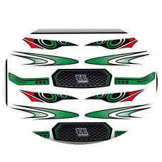 33Graphix Inside Headlight / Grill Sticker Xtreme Twister/Speciale Green