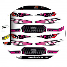33Graphix Inside Headlight / Grill Sticker Xtreme Twister/Speciale Pink