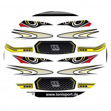 33Graphix Inside Headlight / Grill Sticker Xtreme Twister/Speciale Yellow