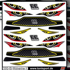 33Graphix Inside Headlight / Grill Sticker Xtreme Wolverine Yellow