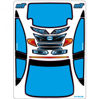 A-Paint Inside Window Stickers - Mon-Tech Racing Civic - Blue
