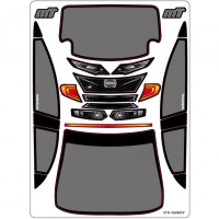A-Paint Inside Window Stickers - Mon-Tech Racing Civic - Grey