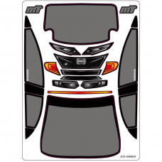 A-Paint Inside Window Stickers - Mon-Tech Racing Civic - Grey