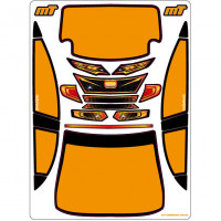 A-Paint Inside Window Stickers - Mon-Tech Racing Civic - Orange Gold