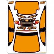 A-Paint Inside Window Stickers - Mon-Tech Racing Civic - Orange Gold