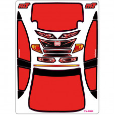 A-Paint Inside Window Stickers - Mon-Tech Racing Civic - Red