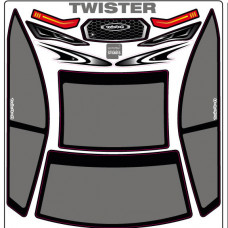 A-Paint Inside Window Stickers - Xtreme Twister - Grey