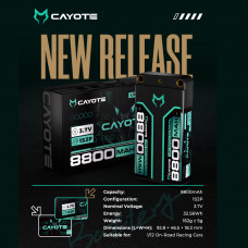 CAYOTE Racing 8800mAh 1S LiPo 3.7V 145C 162g