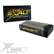 Exalt X-Rated 1S 135C Hardcase LiPo Battery (3.7V/8400mAh) w/5mm Bullets