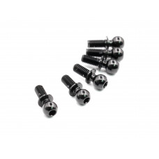 Aluminium 4.8x12mm Ballstud, Reinforced, 6 pcs