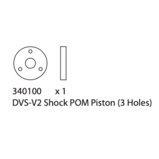 Rapide DVS-V2 Shock POM Piston (3 Holes)