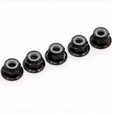 M4 Aluminum Locknut (Black), 5 pcs