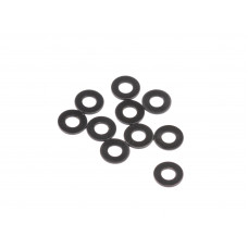 Aluminum Spacer 2.5x5x0.5mm, 10 pcs, Black