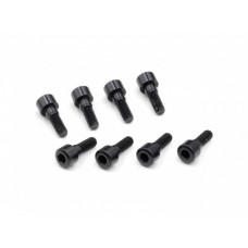 M2.5x8mm Cap Head Wheel Screw, Black, 8 pcs