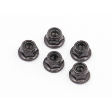 M4 Locknut, Flanged (Steel), 5 pcs