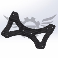 Synergy Racing Products Roche Rapide P10 WGT-R CF Front Suspension Plate - 4mm