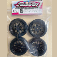 Sweep 10th TC D32 D-SPEC Asphalt TC Tire - SeaTac Spec - Black Rim - 4pc Set