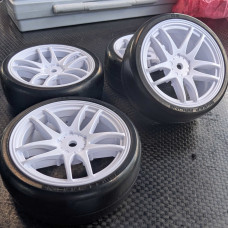 Sweep 10th TC D36 D-SPEC Asphalt TC Tire - WORK White Spoke - 4pc Set