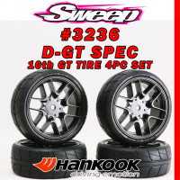 Sweep 10th TC D36 D-GT SPEC HANKOOK GT Belted Tire - Black Rim - 4pc Set