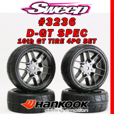 Sweep 10th TC D36 D-GT SPEC HANKOOK GT Belted Tire - Black Rim - 4pc Set
